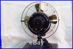 Antique 1901 12 Ge Pancake Brass Fan 100% Correct And Restored