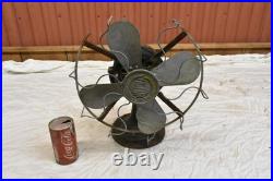 Antique 1906 Western Electric 107988 Victor 12 Tank Motor Fan Brass Blades RARE