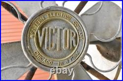 Antique 1906 Western Electric 107988 Victor 12 Tank Motor Fan Brass Blades RARE