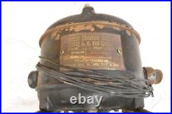 Antique 1906 Western Electric 107988 Victor 12 Tank Motor Fan Brass Blades RARE