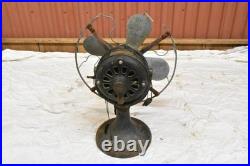Antique 1906 Western Electric 107988 Victor 12 Tank Motor Fan Brass Blades RARE