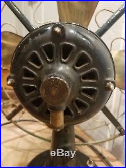 Antique 1906 Westinghouse Brass Tank Electric Fan Unrestored # 115676 Working