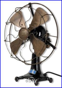 Antique 1910 12 Eck Tigre Hurricane Sidegear Ball Oscillator Electric Brass