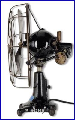 Antique 1910 12 Eck Tigre Hurricane Sidegear Ball Oscillator Electric Brass