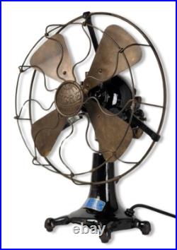 Antique 1910 12 Eck Tigre Hurricane Sidegear Ball Oscillator Electric Brass