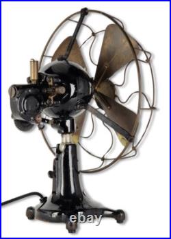 Antique 1910 12 Eck Tigre Hurricane Sidegear Ball Oscillator Electric Brass