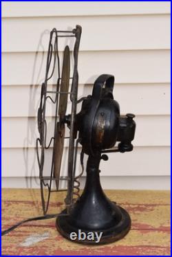 Antique 1910-20s Original EMERSON 18 Brass Blade Fan Model 29646 RESTORED WORKS
