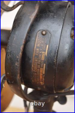 Antique 1910-20s Original EMERSON 18 Brass Blade Fan Model 29646 RESTORED WORKS