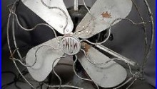 Antique 1910 Electric Motor Brass Blade Cage fan Fort Wayne Electric Works