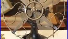 Antique 1910 Western Electric Company Fan Brass Blade Cage 3 Speed Works VGC