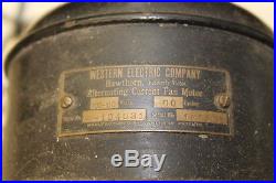 Antique 1910 Western Electric Company Fan Brass Blade Cage 3 Speed Works VGC