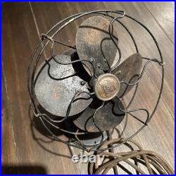 Antique 1910s R&M Robbins & Myers 9 Desk Fan Model WORK NEEDED Vintage
