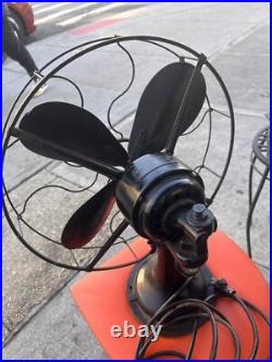 Antique 1910s Westinghouse 16 Oscillating Desk Fan 164851D Working