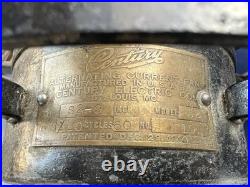 Antique 1914 Century SA 9 Inch Model 52 Brass 4-Blade Oscillating Fan Works