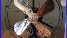 Antique 1916 GE 3 Speed Stationary 12 General Electric Fan