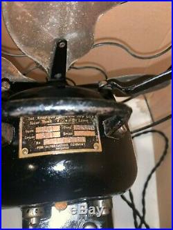 Antique 1917 Emerson 12 Brass Blade Fan #24646