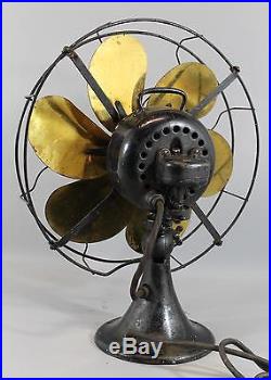 Antique 1917 Emerson No 24668 Oscillating 3-Speed Motor 6-Blade Electric Fan