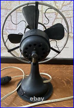 Antique 1917 Westinghouse Whirlwind 8 #269172 Electric 4 Blade Table Fan RUNS