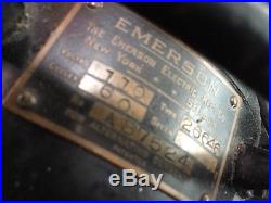 Antique 1919 Vintage Emerson 12 Brass Blade Electric Fan Model 26646