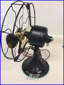 Antique 1920's General Electric GE 12 brass blade fan