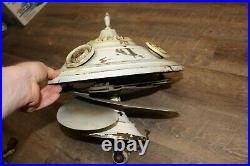 Antique 1920's Levelle Retractable Birdwing Ceiling Fan Chandelier Light Fixture