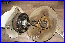 Antique 1920's Levelle Retractable Birdwing Ceiling Fan Chandelier Light Fixture