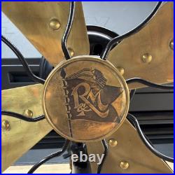 Antique 1920's Robbins & Myers 2417 16 3 Speed Oscillating Brass Gear Back