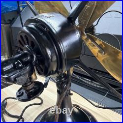 Antique 1920's Robbins & Myers 2417 16 3 Speed Oscillating Brass Gear Back