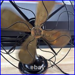 Antique 1920's Robbins & Myers 2417 16 3 Speed Oscillating Brass Gear Back