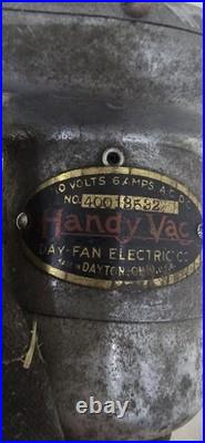 Antique 1920's Vintage Handy Vac Day-Fan Electric Co Hand Vacuum Cleaner Metal
