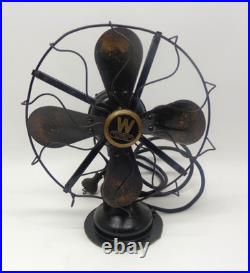 Antique 1920's Westinghouse Table/Desk 10 4 Blade Electric Fan