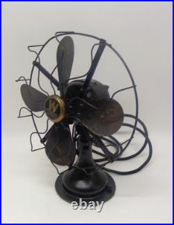 Antique 1920's Westinghouse Table/Desk 10 4 Blade Electric Fan