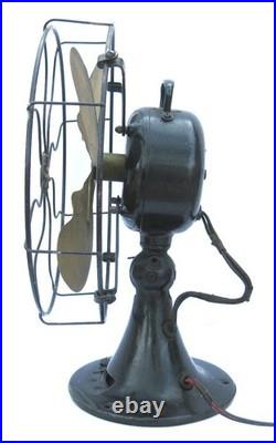 Antique 1920s Emerson BRASS Blade Electric Fan Type 28646. Runs Well