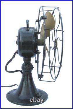 Antique 1920s Emerson BRASS Blade Electric Fan Type 28646. Runs Well