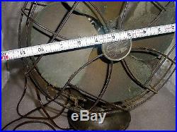 Antique 1920s Emerson Electric Fan Type 6250- D Brass Blades Oscillating Works