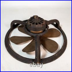 Antique 1920s GE General Electric 16 Brass Blade Exhaust Window Fan Steampunk