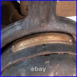 Antique 1920s GE General Electric 16 Brass Blade Exhaust Window Fan Steampunk