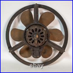 Antique 1920s GE General Electric 16 Brass Blade Exhaust Window Fan Steampunk