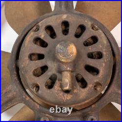 Antique 1920s GE General Electric 16 Brass Blade Exhaust Window Fan Steampunk