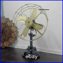 Antique 1920s GE General Electric Type AOR Brass Blade Collectible Tabletop Fan