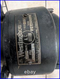 Antique 1920s Westinghouse 17 Oscillating Desk Fan 321347 WORKS Antique 1920s Westinghouse 17 Oscillating Desk Fan 321347 WORKS