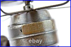 Antique 1921 AC Gilbert Polar CUB Type G Miniature Brass Blade Electric Desk Fan