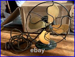 Antique 1924 Ge Series G 6 Brass Small Fan Vintage Electric Runs Great Antique 1924 Ge Series G 6 Brass Small Fan Vintage Electric Runs Great