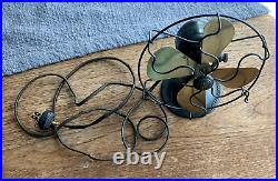Antique 1924 Ge Series G 6 Brass Small Fan Vintage Electric Runs Great Antique 1924 Ge Series G 6 Brass Small Fan Vintage Electric Runs Great