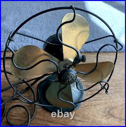 Antique 1924 Ge Series G 6 Brass Small Fan Vintage Electric Runs Great Antique 1924 Ge Series G 6 Brass Small Fan Vintage Electric Runs Great