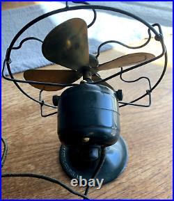 Antique 1924 Ge Series G 6 Brass Small Fan Vintage Electric Runs Great Antique 1924 Ge Series G 6 Brass Small Fan Vintage Electric Runs Great