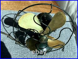 Antique 1924 Ge Series G 6 Brass Small Fan Vintage Electric Runs Great Antique 1924 Ge Series G 6 Brass Small Fan Vintage Electric Runs Great