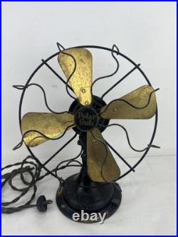 Antique 1925 Polar Cub 10 Type H Electric Oscillating Fan, Fan Works Original