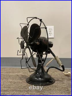 Antique 1925 Polar Cub 10 Type H Electric Oscillating Fan, Fan Works Original
