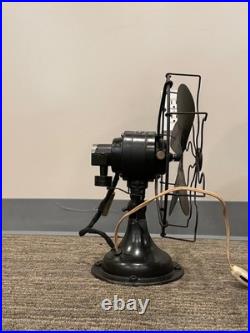 Antique 1925 Polar Cub 10 Type H Electric Oscillating Fan, Fan Works Original